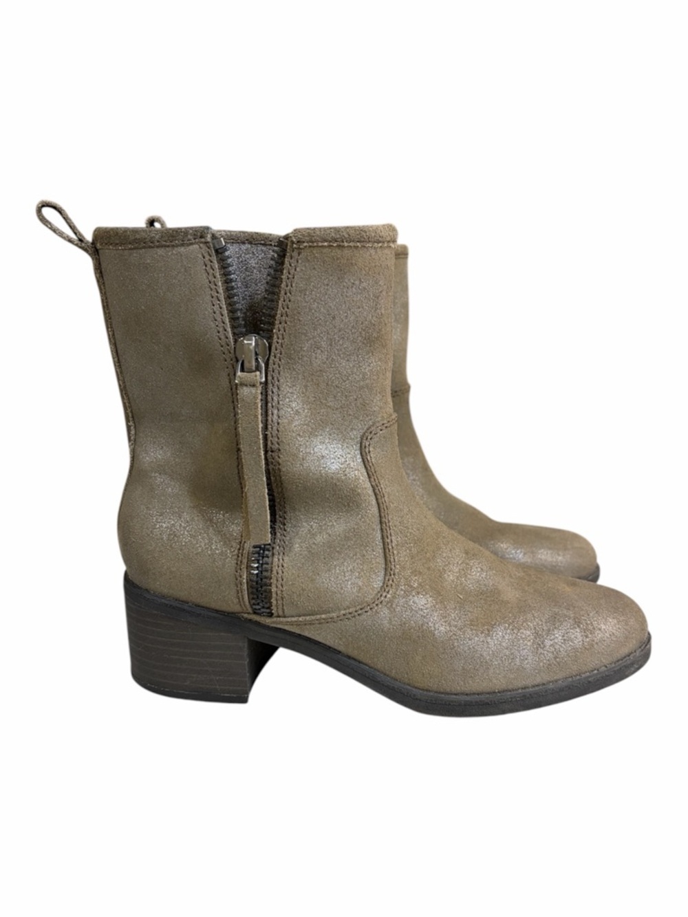Clark’s Nevella Devon Zipper Ankle Boot Dark Taupe Size 8.5
